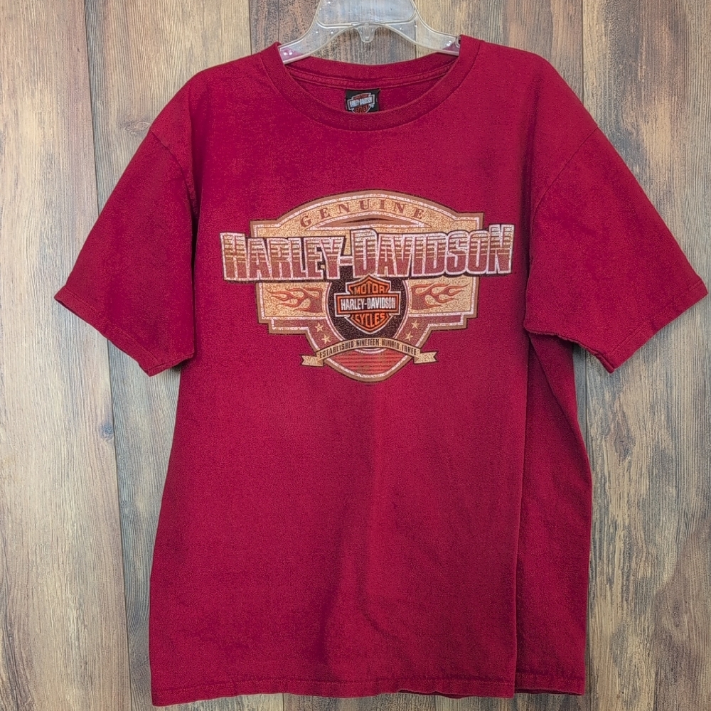 Harley-Davidson Men's Red Graphic Tee Shirt XL           R253